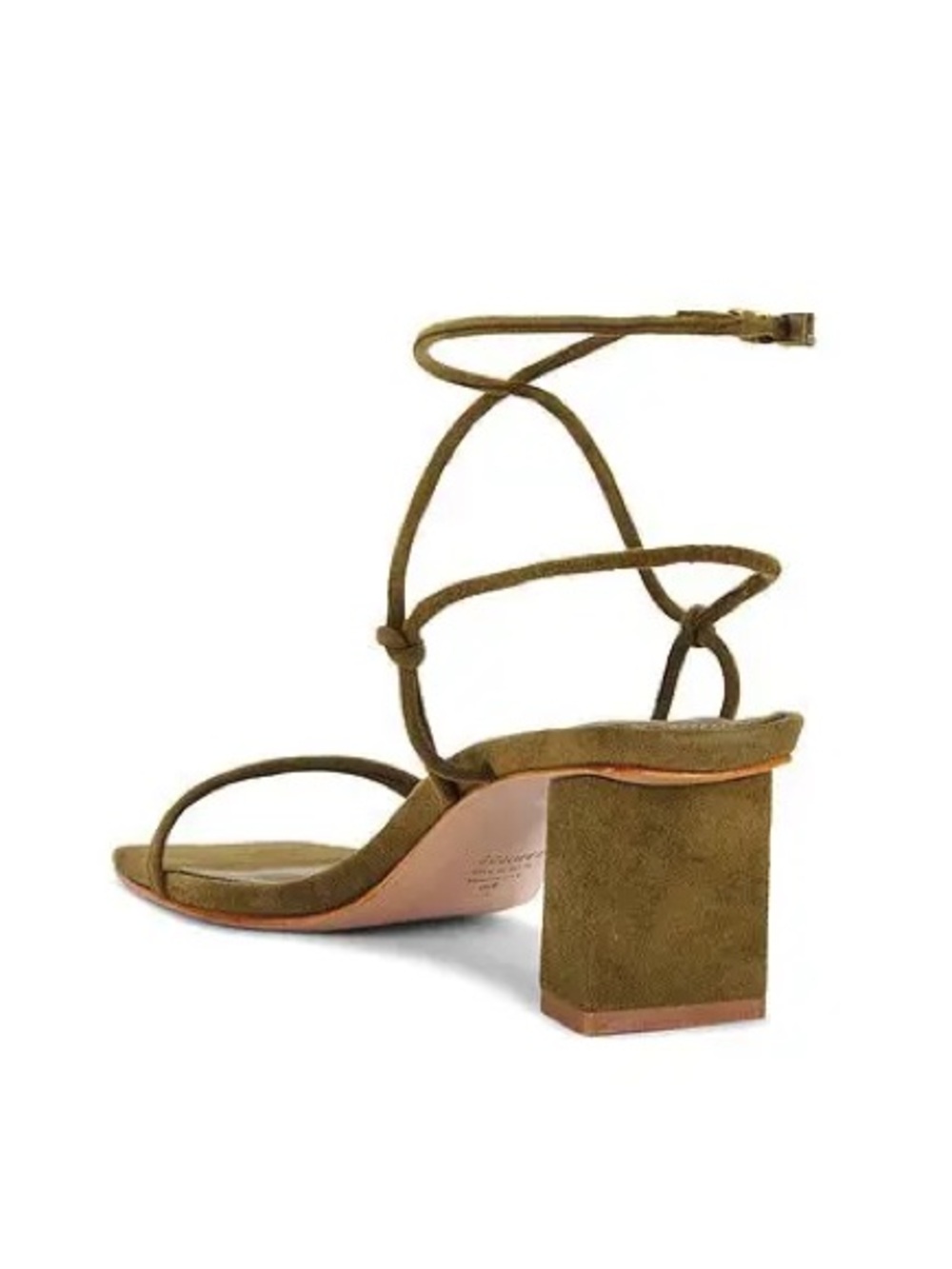 Schutz Suede Green Strappy Heel Sandal - Picture 4 of 15